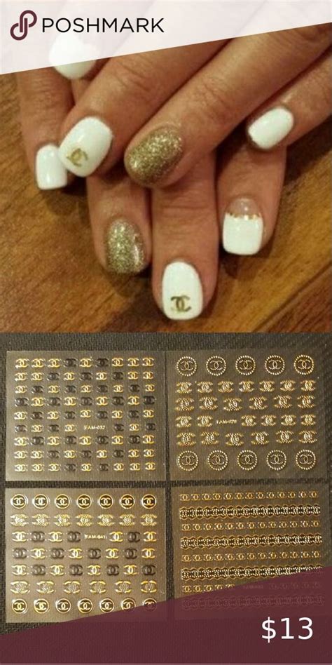 stickere unghii chanel|Chanel nail stickers marie.